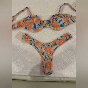 Aurelle Floral Ruffle Bikini Set